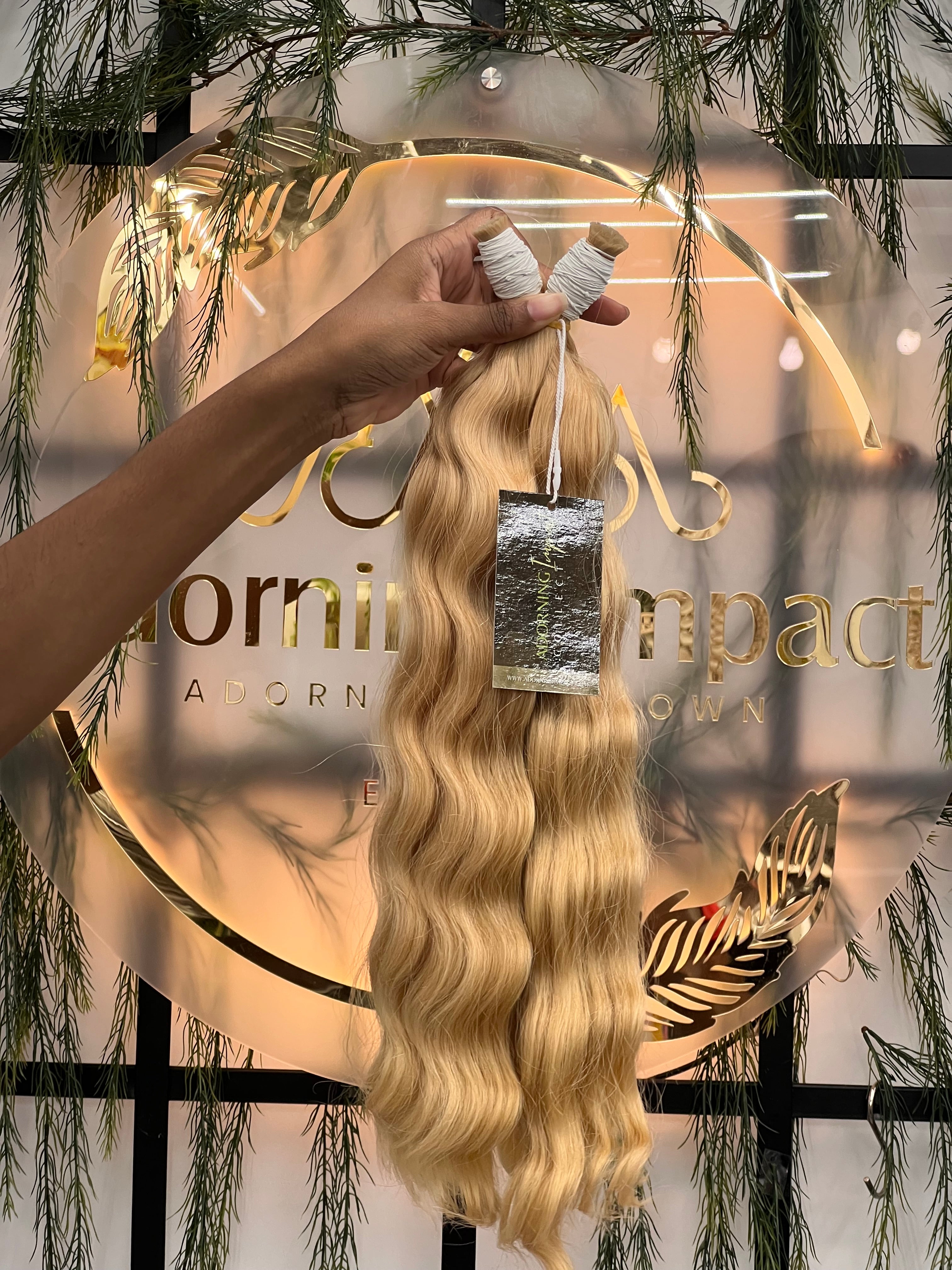 Loose Wave Bulk Human Hair Blonde 613