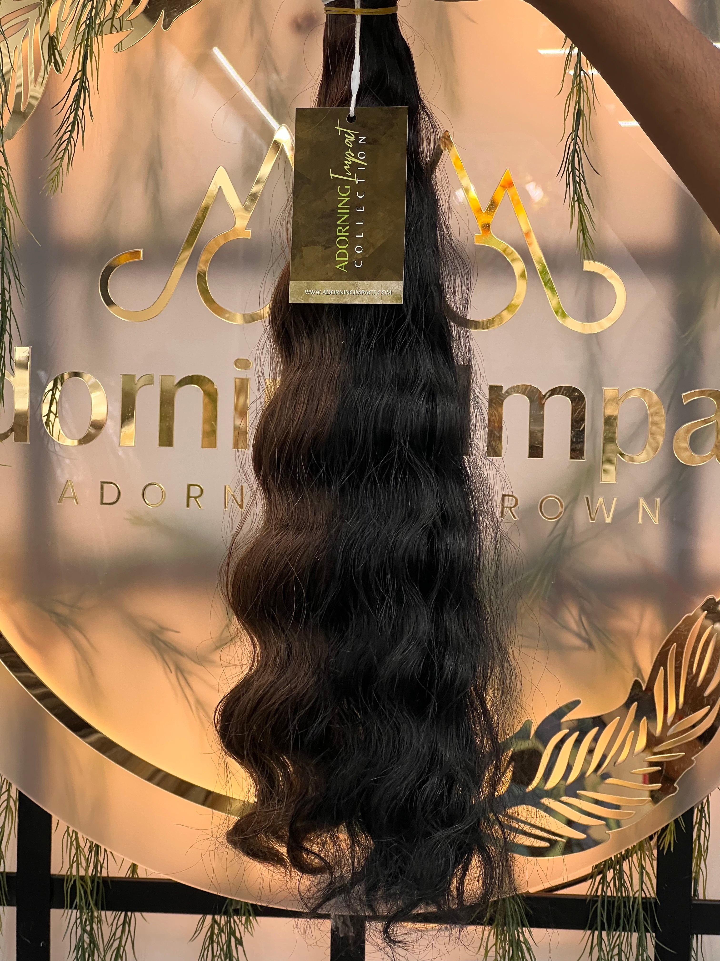 Loose Wave Bulk Human Hair Natural Black / 30